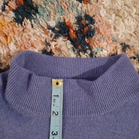 Double Cashmere Mock Neck Sweater • Charter Club • Purple • Size XL - Picture 6 of 10